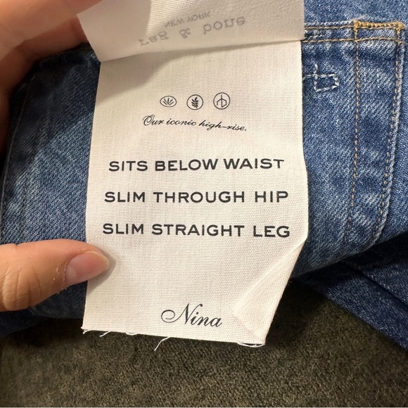 NWT Rag & Bone Nina High Rise Ankle Cigarette Straight Jeans sz 28 - Picture 10 of 12